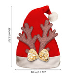 Christmas Santa Claus Hat Warm Cosplay Party Holiday Costume Props Decoration for Kids Children Adult Xmas Gift - Front View