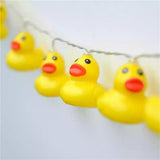 LED String Light Cute Mini Yellow Duck Animal Light String for Garden Terrace and Lawn Party Decoration - 45-Degree Angle