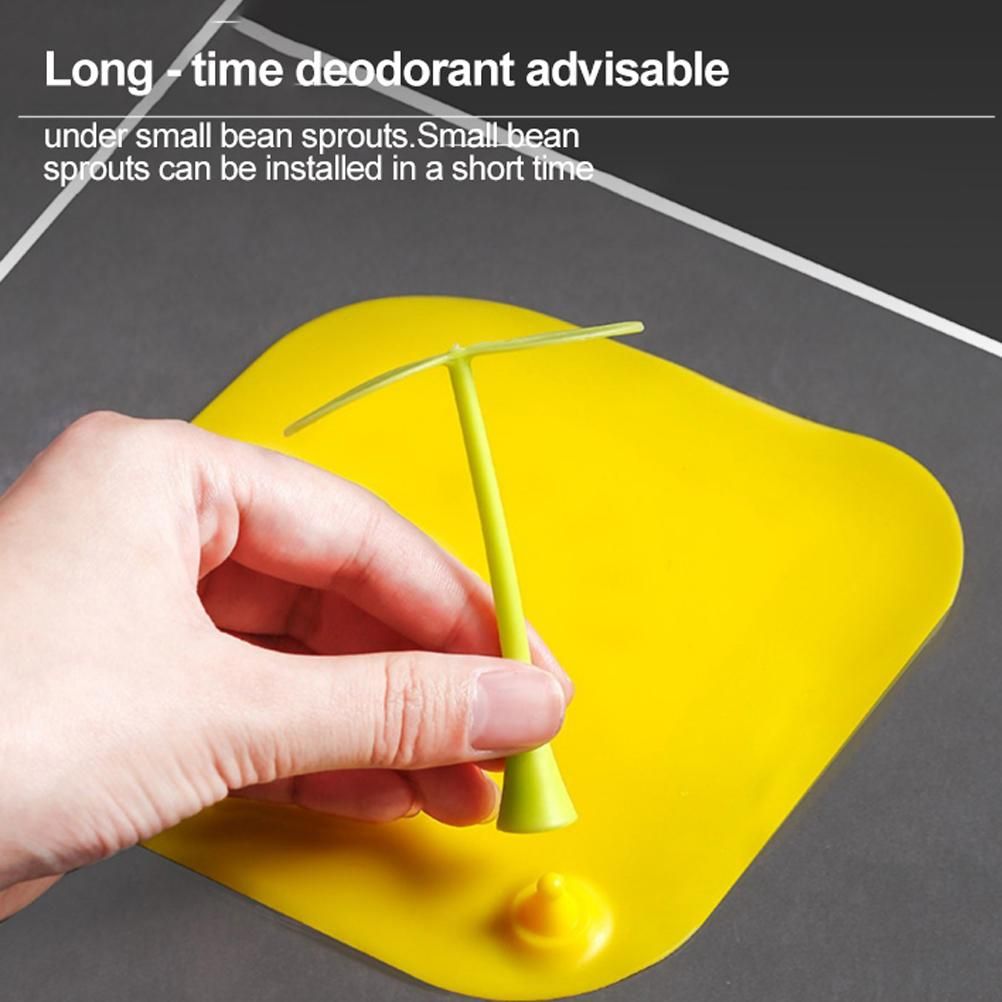 2Pcs Silicone Bean Sprout Floor Drain Cover Deodorant Floor Drain Cover Mat for Bathroom Kitchen Toilet