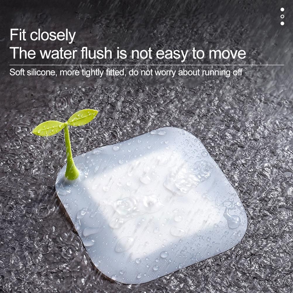 2Pcs Silicone Bean Sprout Floor Drain Cover Deodorant Floor Drain Cover Mat for Bathroom Kitchen Toilet