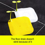 2Pcs Silicone Bean Sprout Floor Drain Cover Deodorant Floor Drain Cover Mat for Bathroom Kitchen Toilet - Extra Image
