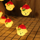 LED Christmas Light Christmas Snow Bear String Lights Home Decoration Lights for Gardens Terraces and Lawns