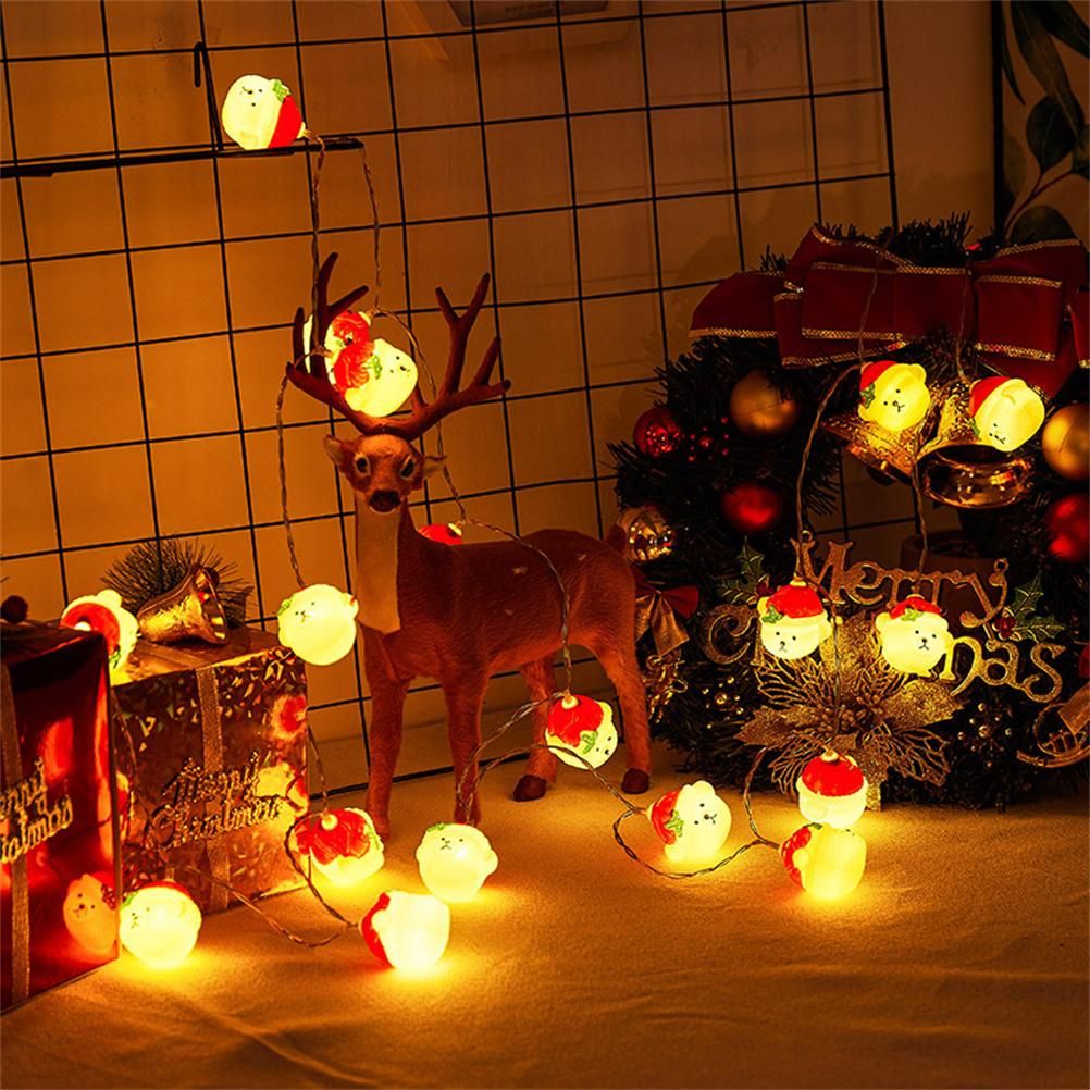 LED Christmas Light Christmas Snow Bear String Lights Home Decoration Lights for Gardens Terraces and Lawns