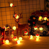 LED Christmas Light Christmas Snow Bear String Lights Home Decoration Lights for Gardens Terraces and Lawns - Side View
