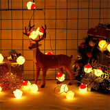 LED Christmas Light Christmas Snow Bear String Lights Home Decoration Lights for Gardens Terraces and Lawns - Close-Up Angle