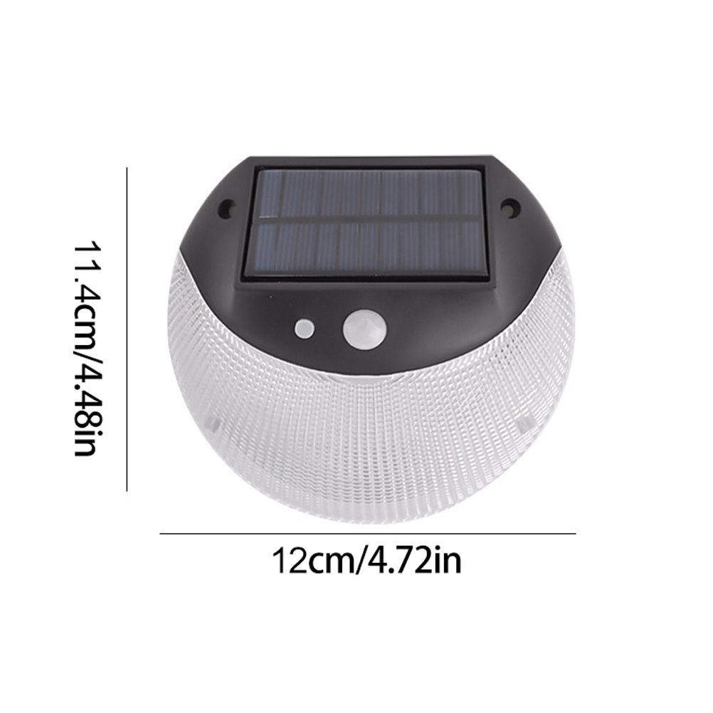 Solar Deck Lighting Round Wall Lights Outdoor Wireless Solar Induction Light for Garden Stair Porches Lighting