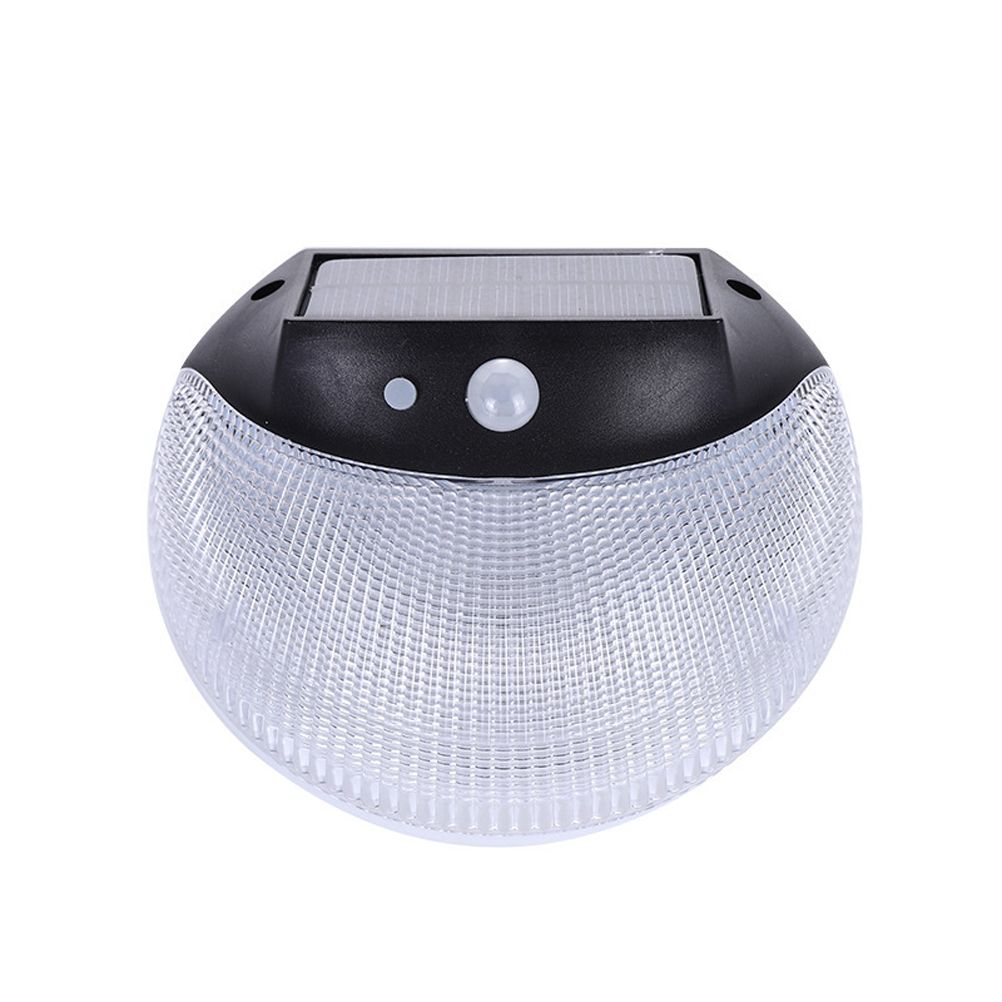 Solar Deck Lighting Round Wall Lights Outdoor Wireless Solar Induction Light for Garden Stair Porches Lighting