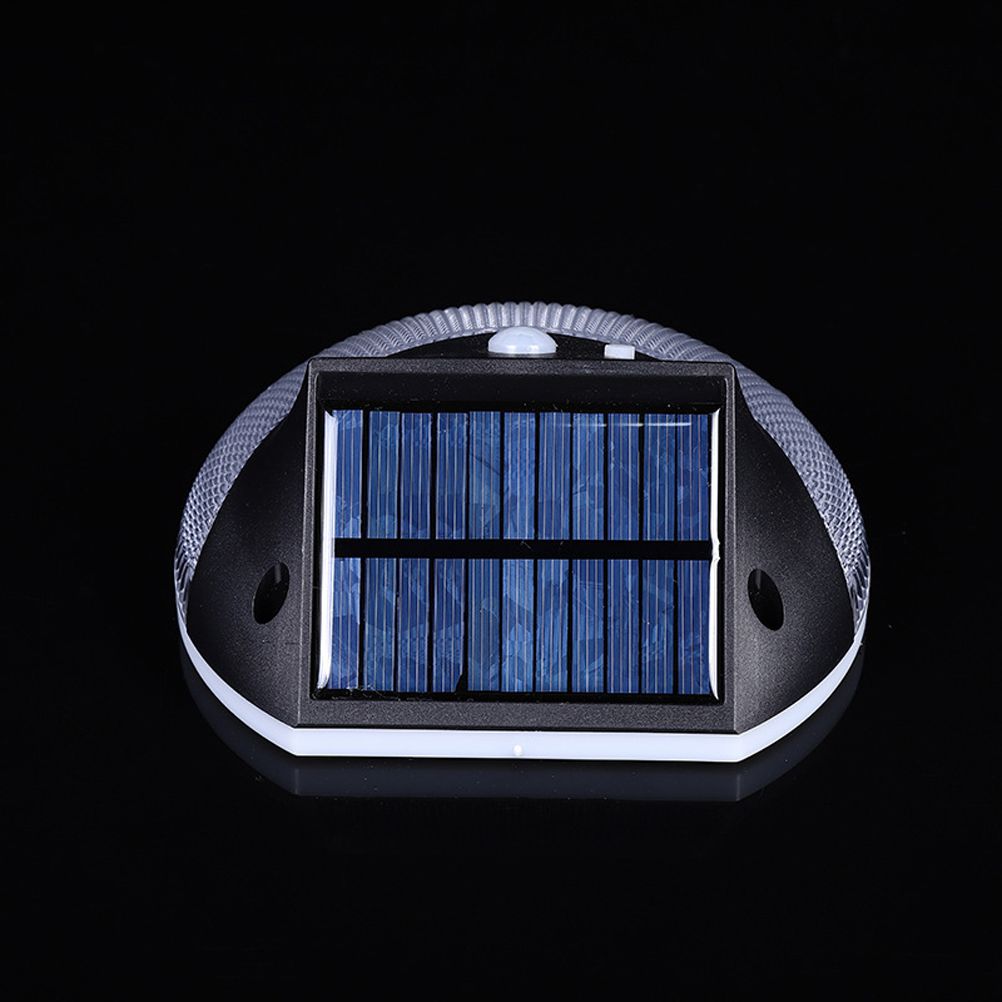 Solar Deck Lighting Round Wall Lights Outdoor Wireless Solar Induction Light for Garden Stair Porches Lighting