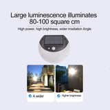 Solar Deck Lighting Round Wall Lights Outdoor Wireless Solar Induction Light for Garden Stair Porches Lighting
