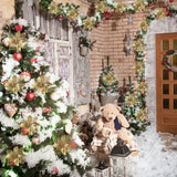 10PCS Christmas Glitter Poinsettia Flowers Christmas Decoration Reusable Artificial Flowers