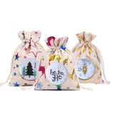 1-25 Number Christmas Advent Calendar Round Buttons Set For Gift Decor For Ribbons Cloth Bags Parcels
