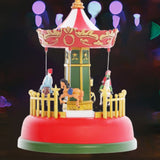 Christmas Mini Music Box Luminous Music Carousel Ferris Wheel Animated Christmas Gift Romantic Desktop Decoration