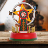 Christmas Mini Music Box Luminous Music Carousel Ferris Wheel Animated Christmas Gift Romantic Desktop Decoration - Close-Up Angle