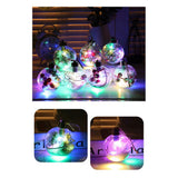 6Pcs Shining Christmas Balls with LED Light Pendants Refillable Ball Christmas Tree Hanging Ball Ornaments for Party