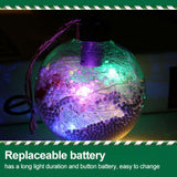 6Pcs Shining Christmas Balls with LED Light Pendants Refillable Ball Christmas Tree Hanging Ball Ornaments for Party - 45-Degree Angle