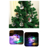 6Pcs Shining Christmas Balls with LED Light Pendants Refillable Ball Christmas Tree Hanging Ball Ornaments for Party - Close-Up Angle