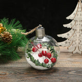6Pcs Shining Christmas Balls with LED Light Pendants Refillable Ball Christmas Tree Hanging Ball Ornaments for Party - Extra Image