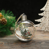 6Pcs Shining Christmas Balls with LED Light Pendants Refillable Ball Christmas Tree Hanging Ball Ornaments for Party