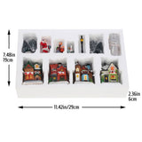 Christmas Village Set Resin Christmas Scene Village LED Lighted Miniature Houses Town Christmas Village Houses Gift