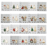 30PCS Christmas DIY Gold Plated Enamel Charm for Making Jewelry Necklaces Bracelets Earrings - Front View
