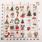 30PCS Christmas DIY Gold Plated Enamel Charm for Making Jewelry Necklaces Bracelets Earrings - Close-Up Angle