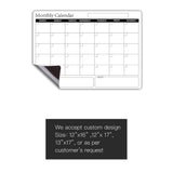 Rewritable Magnetic Whiteboard Refrigerator Calendar Message Board Monthly Planner Board - Close-Up Angle