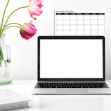 Rewritable Magnetic Whiteboard Refrigerator Calendar Message Board Monthly Planner Board - Low Angle