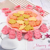 Christmas Cutter Mold Set 6 Piece Pattern Kitchen DIY Baking Mold For Biscuits Pastries Fondant Cakes