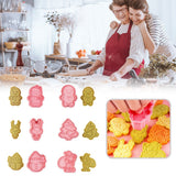 Christmas Cutter Mold Set 6 Piece Pattern Kitchen DIY Baking Mold For Biscuits Pastries Fondant Cakes - Low Angle