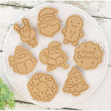 8 Pcs/Set Christmas Themed Cutters Santa Claus Christmas Tree DIY 3D Biscuits Mold Baking Mould Decorating Tools