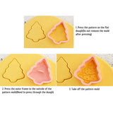 8 Pcs/Set Christmas Themed Cutters Santa Claus Christmas Tree DIY 3D Biscuits Mold Baking Mould Decorating Tools - Close-Up Angle
