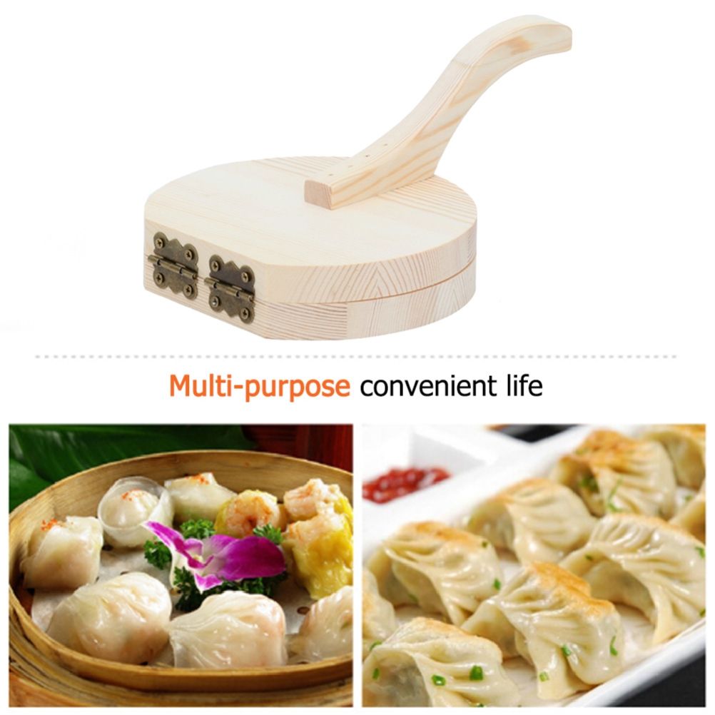 Wooden Dough Presser Tool Dumpling Skin Pressing Tool Dumpling Wrapper Making Mold Kitchen Gadget Baking Tool