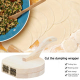 Wooden Dough Presser Tool Dumpling Skin Pressing Tool Dumpling Wrapper Making Mold Kitchen Gadget Baking Tool
