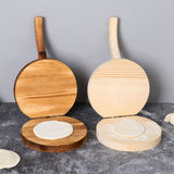 Wooden Dough Presser Tool Dumpling Skin Pressing Tool Dumpling Wrapper Making Mold Kitchen Gadget Baking Tool - Low Angle