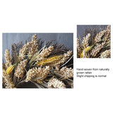 50CM Fall Wreath for Front Door Thanksgiving Wreath with Artificial Wheat Cereals Branches Autumn Door Wreath Harvest Wreath Decoration