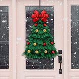 Christmas Wreath Handmade Xmas Tree Wreath Holiday Farmhouse Ornament Wreaths Decorations for Home Front Door Window