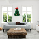 Christmas Wreath Handmade Xmas Tree Wreath Holiday Farmhouse Ornament Wreaths Decorations for Home Front Door Window - Low Angle