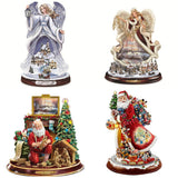 Christmas Santa Window Paste Stickers PVC Angel Merry Christmas Party Wall Stickers
