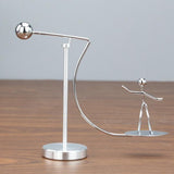 Balance Physics Toy One Foot Man Art Decompressive Science Psychology Home and Office Decor Desk Ornament Toy Surfing - Top-Down View