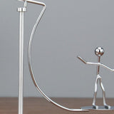 Balance Physics Toy One Foot Man Art Decompressive Science Psychology Home and Office Decor Desk Ornament Toy Surfing - 45-Degree Angle