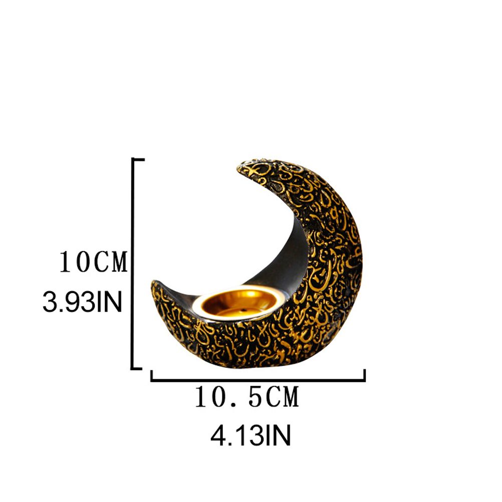 Incense Holder Moon Shape Aroma Stove Holder Resin Incense Holder Aromatherapy Stove Desktop Ornament Home Office Decor