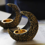 Incense Holder Moon Shape Aroma Stove Holder Resin Incense Holder Aromatherapy Stove Desktop Ornament Home Office Decor - Top-Down View