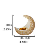 Incense Holder Moon Shape Aroma Stove Holder Resin Incense Holder Aromatherapy Stove Desktop Ornament Home Office Decor