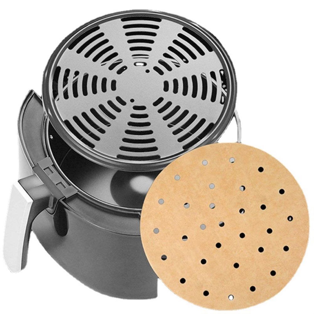 Fryer Liners Waterproof Fryer Filter Paper Fryer Round Perforated Parchment Paper for Fryer
