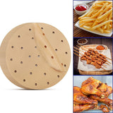 Fryer Liners Waterproof Fryer Filter Paper Fryer Round Perforated Parchment Paper for Fryer - Close-Up Angle