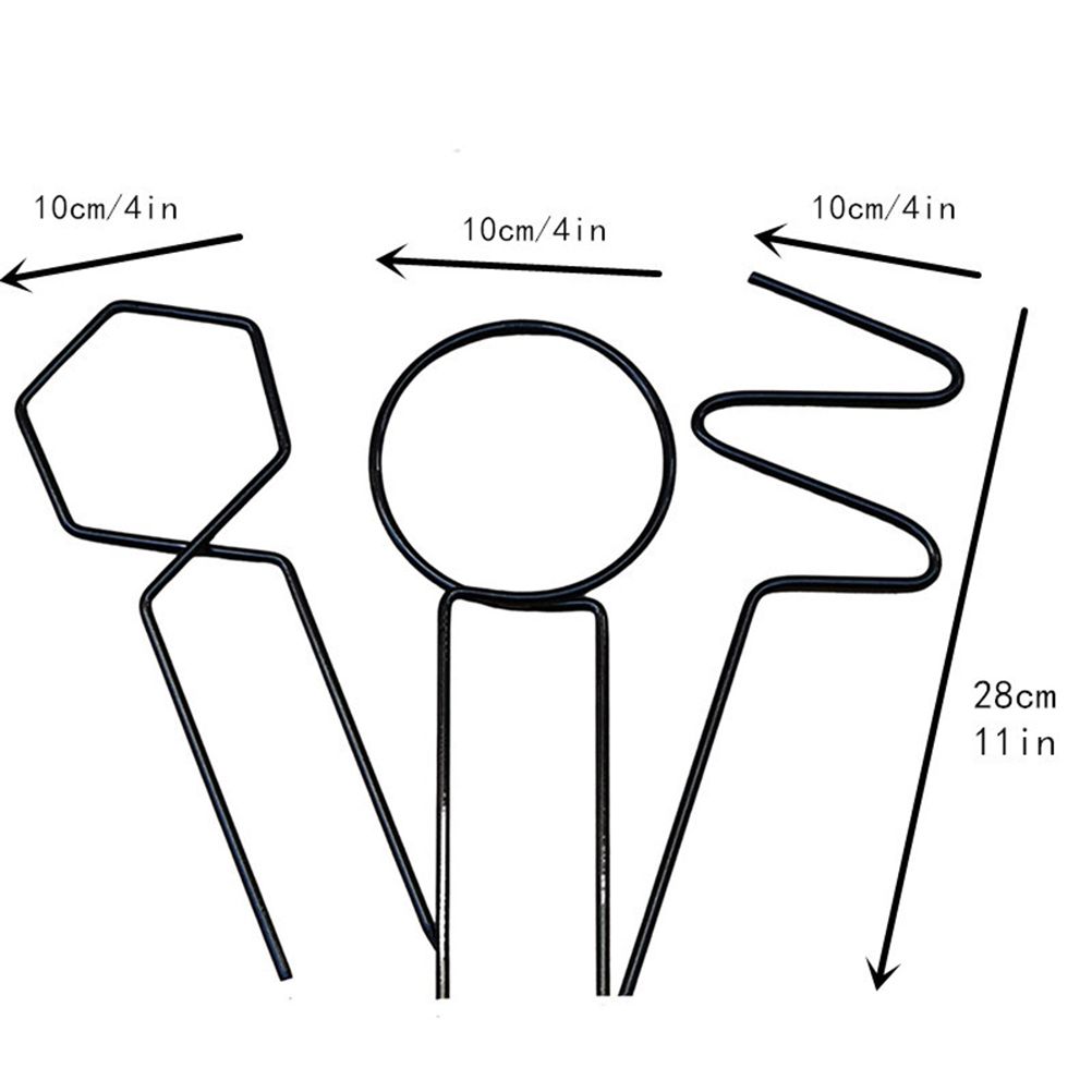 3 Pcs Metal Garden Trellis Climbing Plants Support Indoor Iron Plant Trellis for Ivy Vine Rose Flowers House Plants