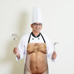 Funny Men Belly Cooking Aprons Kitchen Barbecue Funny Printing Aprons 3D Apron