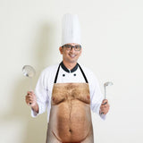 Funny Men Belly Cooking Aprons Kitchen Barbecue Funny Printing Aprons 3D Apron - Rear View