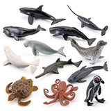 12PCS Mini Sea Toys for Kids Plastic Sea Animals Figurines Simulation Ocean Animals Model Decoration - Extra Image