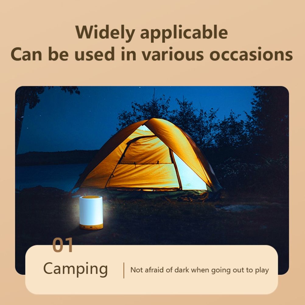 LED Touch Lamp USB Rechargeable Table Bedside Lamps Dimmable RGB Warm White Night Lights for Outdoor Living Room Bedroom Office